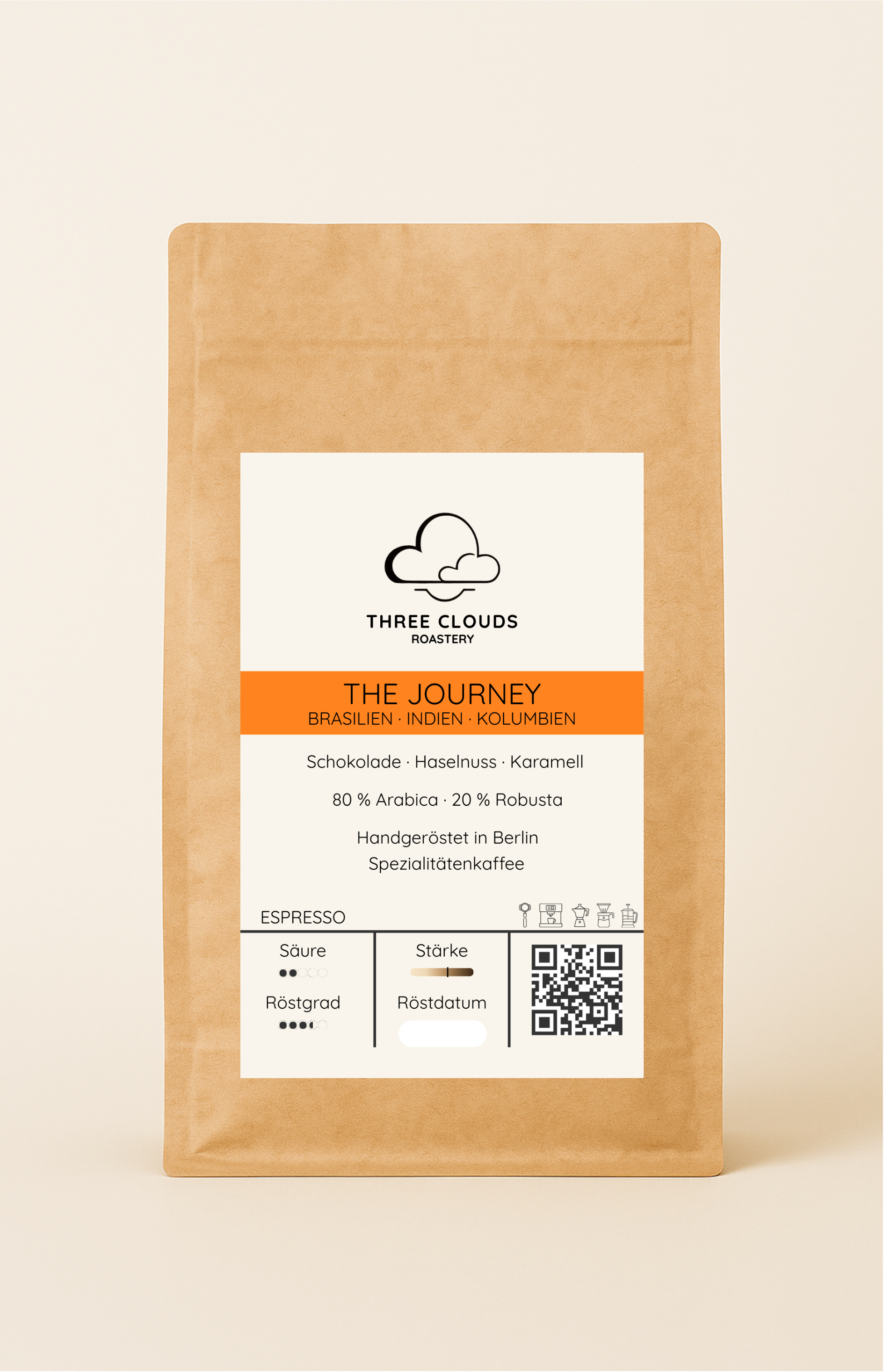 The Journey – Espresso-Blend (Arabica/Robusta), schokoladig & samtig